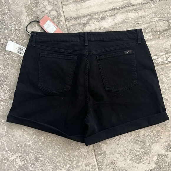 Jen 7 Roll-Hem Shorts in Black, Size 16 New w/Tag